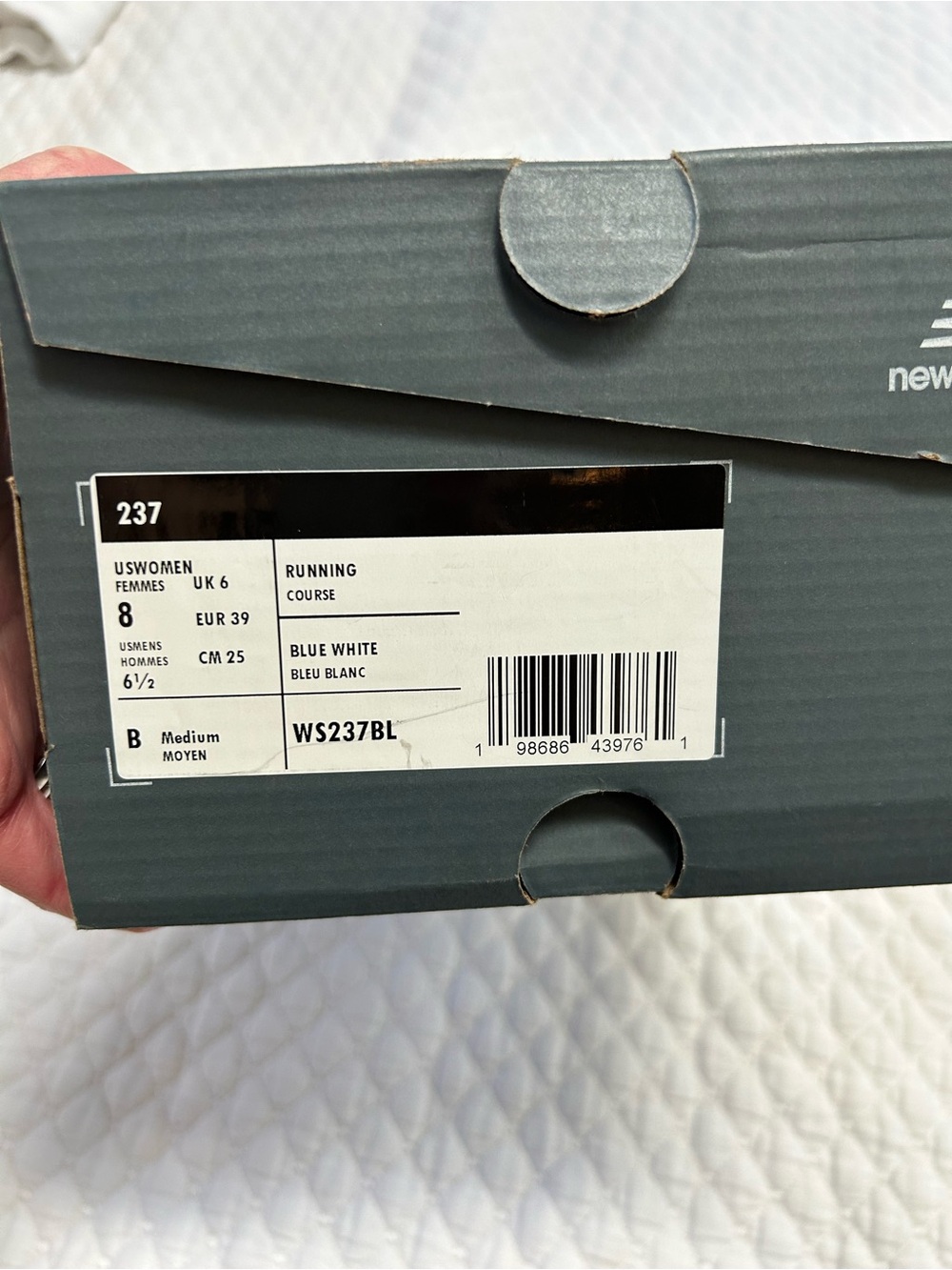 New Balance Women’s 237 Light Blue and Suede Sneaker. - Picture 9 of 10